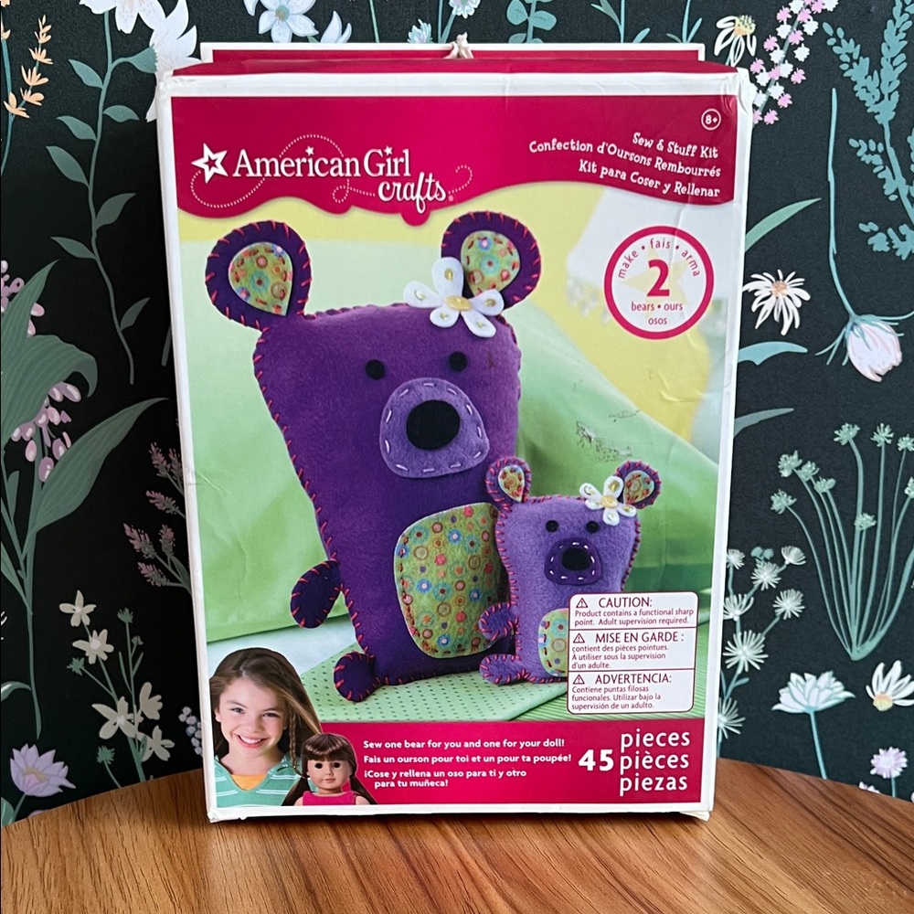 Retro AMERICAN GIRL craft sew & stuff kit. Make 2 Bears 2011 NEW IN BOX
